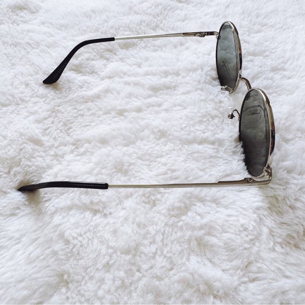 Henry Silver Round Lens Sunglasses - Picture 9 of 11